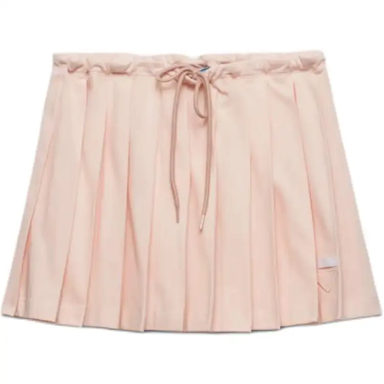 PRADA Piqué Pleated Mini skirt