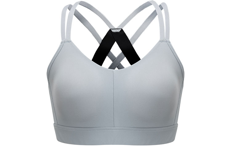 Under Armor DFO HeatGear® Double Strap Mid-Strength Sports Bra Gray