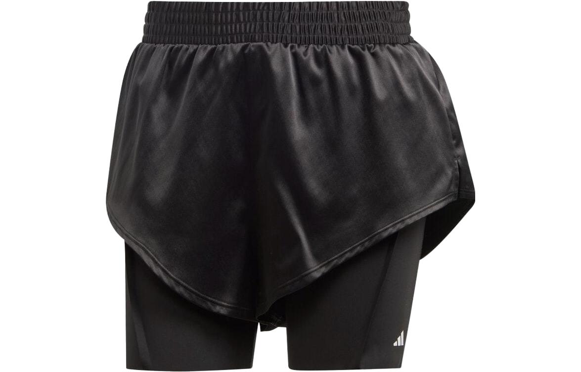 Adidas AEROREADY Sports Shorts Women's Black Moderate Mock Two Piece