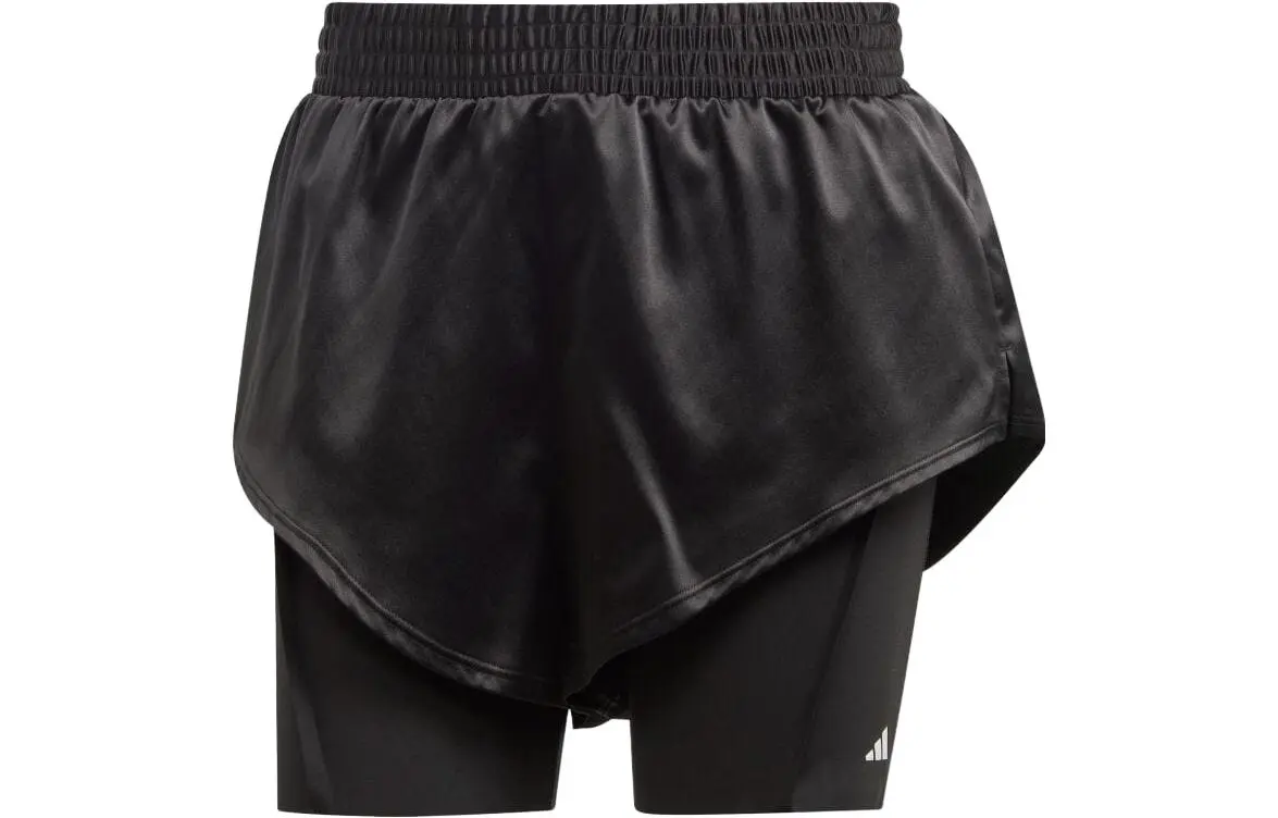 Adidas AEROREADY Sports Shorts Women's Black Moderate Mock Two-Piece
