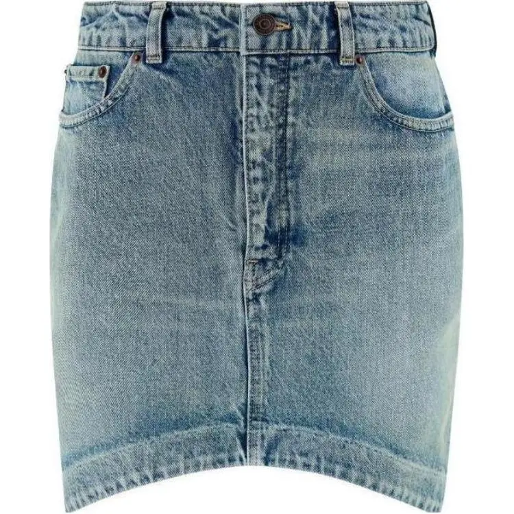 Balenciaga Denim Short Skirts Women's Blue