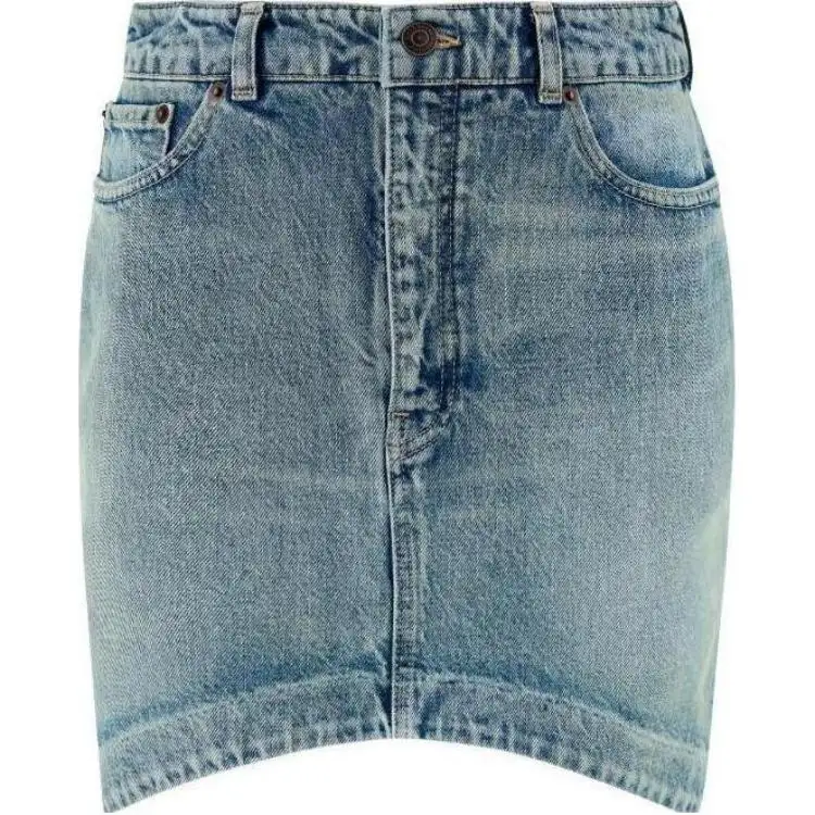 Balenciaga Denim Short Skirts Women's Blue