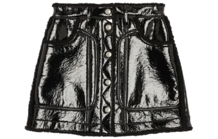 DIESEL Casual Short Skirts Women's Black Short Bodycon Skirt