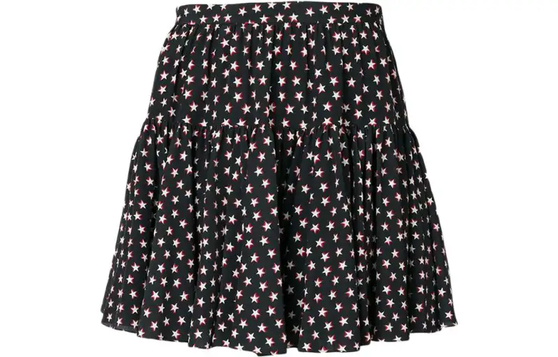SAINT LAURENT Pre Owned 2010 Star print Mini Skirt