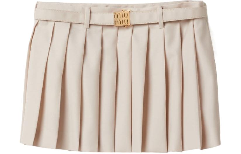 Женская юбка Miu Miu Pleated (серая)