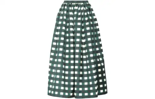PRADA Casual Long Skirts Women's Green Moderate Long A Line Skirt