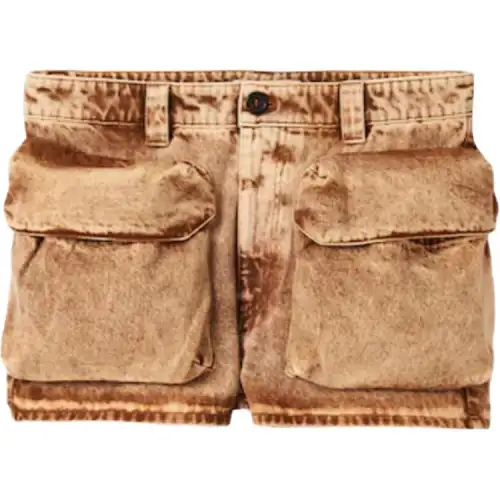 MIU MIU Denim Shorts Women's Light Brown Moderate Bermuda Shorts