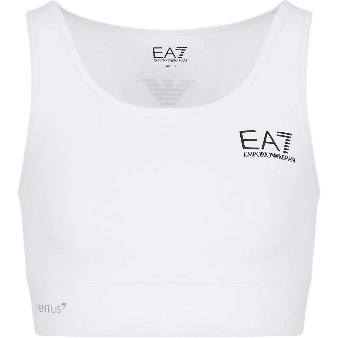 EMPORIO ARMANI Logo Printed Square Neck Sports Bra
