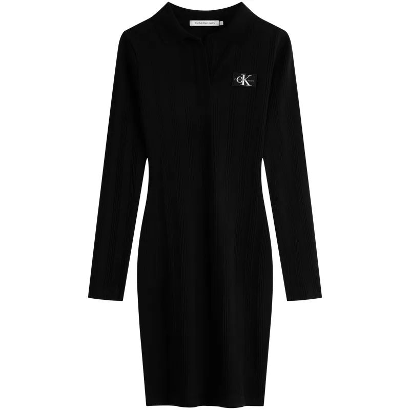 CALVIN KLEIN Long Sleeved Dress Women's Space Black