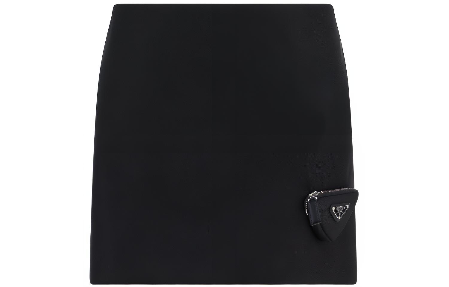 Женская юбка Prada Однотонная (черная)