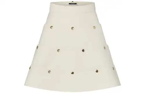 LOUIS VUITTON Casual Short Skirts Women's White Moderate Short A Line Skirt