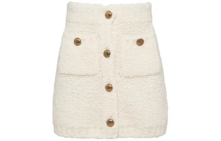 PRADA Casual Short Skirts Women's White Moderate Short Other