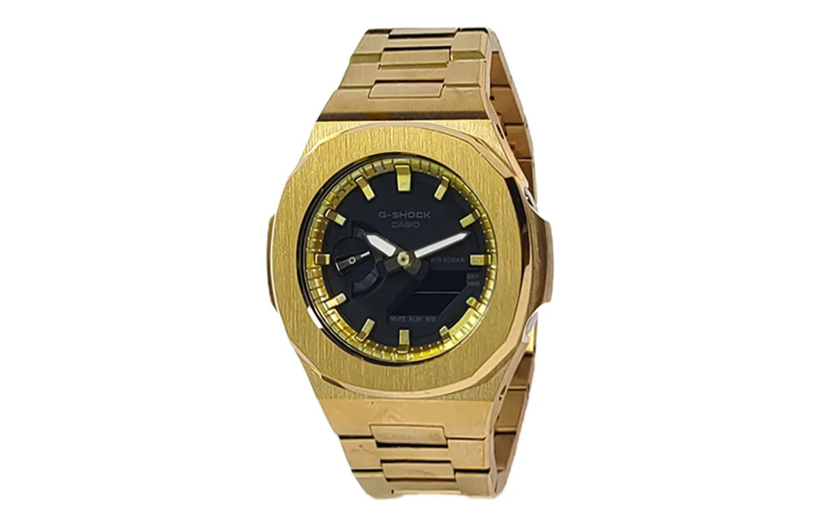CASIO Custom Collection Electronic Movement Stainless Steel Strap Watch Men's Watches Black Dial