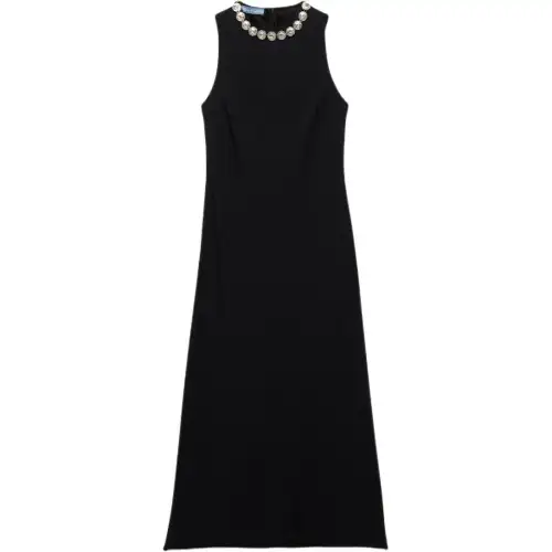 Prada Embellished Sleeveless Midi Dress