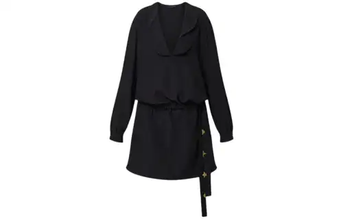 LOUIS VUITTON SS24 Long Sleeved Dress Women's Black