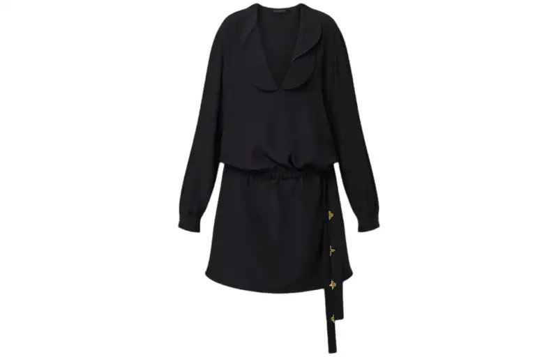 LOUIS VUITTON SS24 Long Sleeved Dress Women's Black