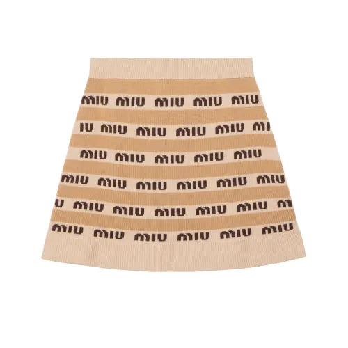 MIU MIU Casual Short Skirts Women's Brown