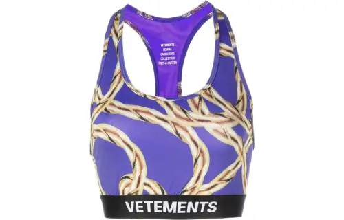 Vetements Gold Chain Sports Bra 'Royal Blue'