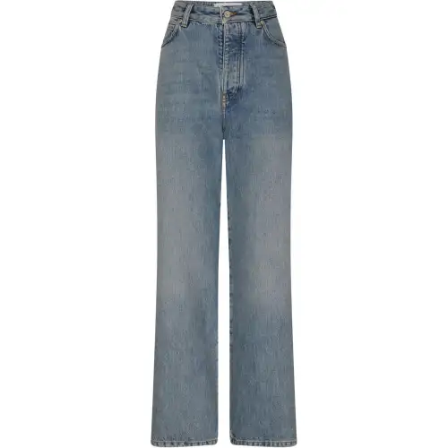 LOEWE Jeans Women's Blue Moderate Wide Leg Pants