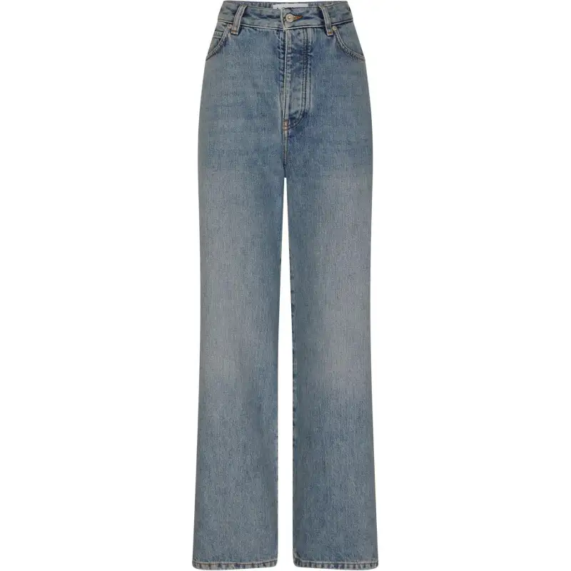 LOEWE Jeans Women's Blue Moderate Wide Leg Pants