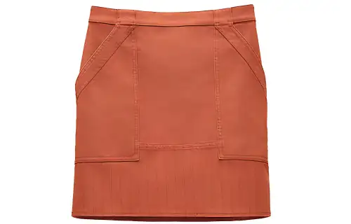 HERMES Denim Short Skirts Women's Orange