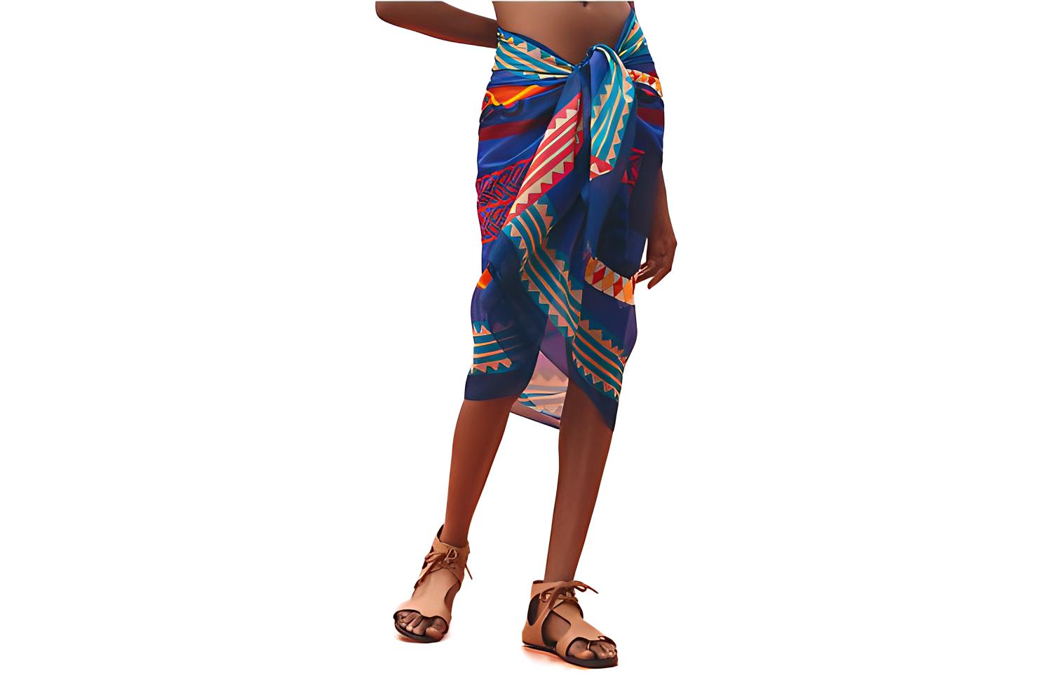 HERMES SS23 Casual Long Skirt Women's Blue