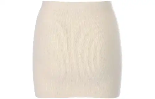 OFF-WHITE zip-front knit skirt