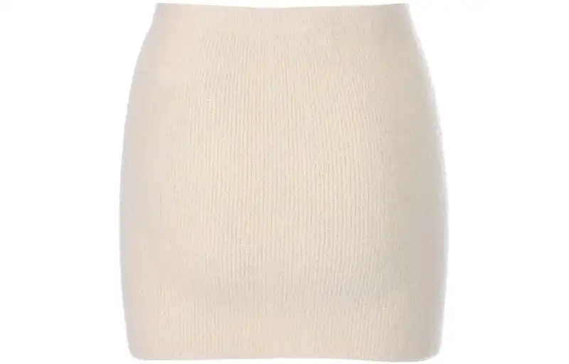 OFF-WHITE zip-front knit skirt