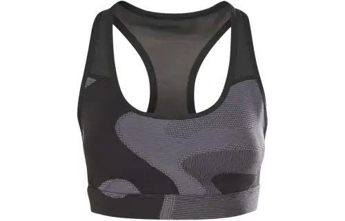 Reebok Ts Lux Racer Bra Jacquard Sports Underwear Women's Black