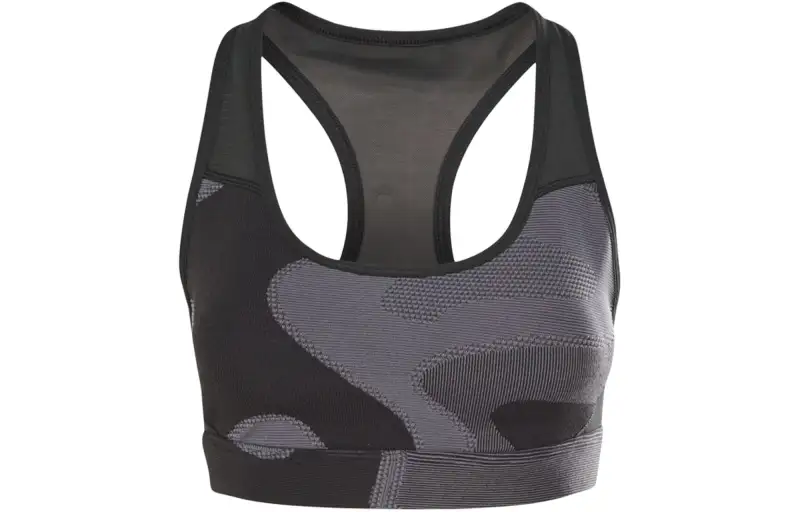 Reebok Ts Lux Racer Bra Jacquard Sports Underwear Women's Black