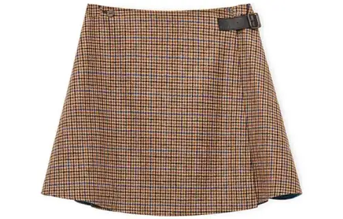 LOEWE SS23 Casual Short Skirts Women's Brown Moderate Short A Line Skirt