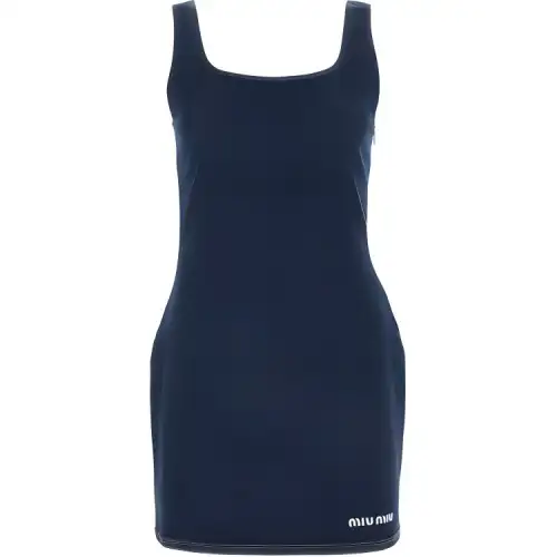 MIU MIU Sleeveless Dress Women's Blue