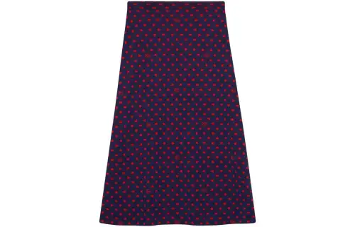 GUCCI SS23 Casual Long Skirt Women's Dark Blue