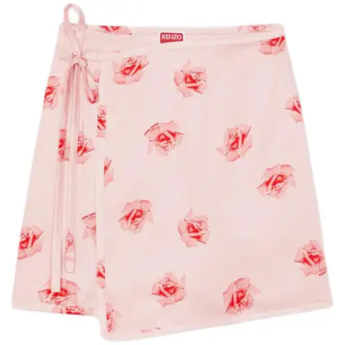 KENZO SS24 Casual Short Skirts Women's Pink