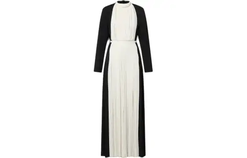 LOUIS VUITTON Graphic Pleated Accent Gown