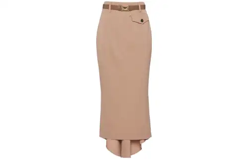 PRADA FW23 Casual Long Skirt Women's Beige