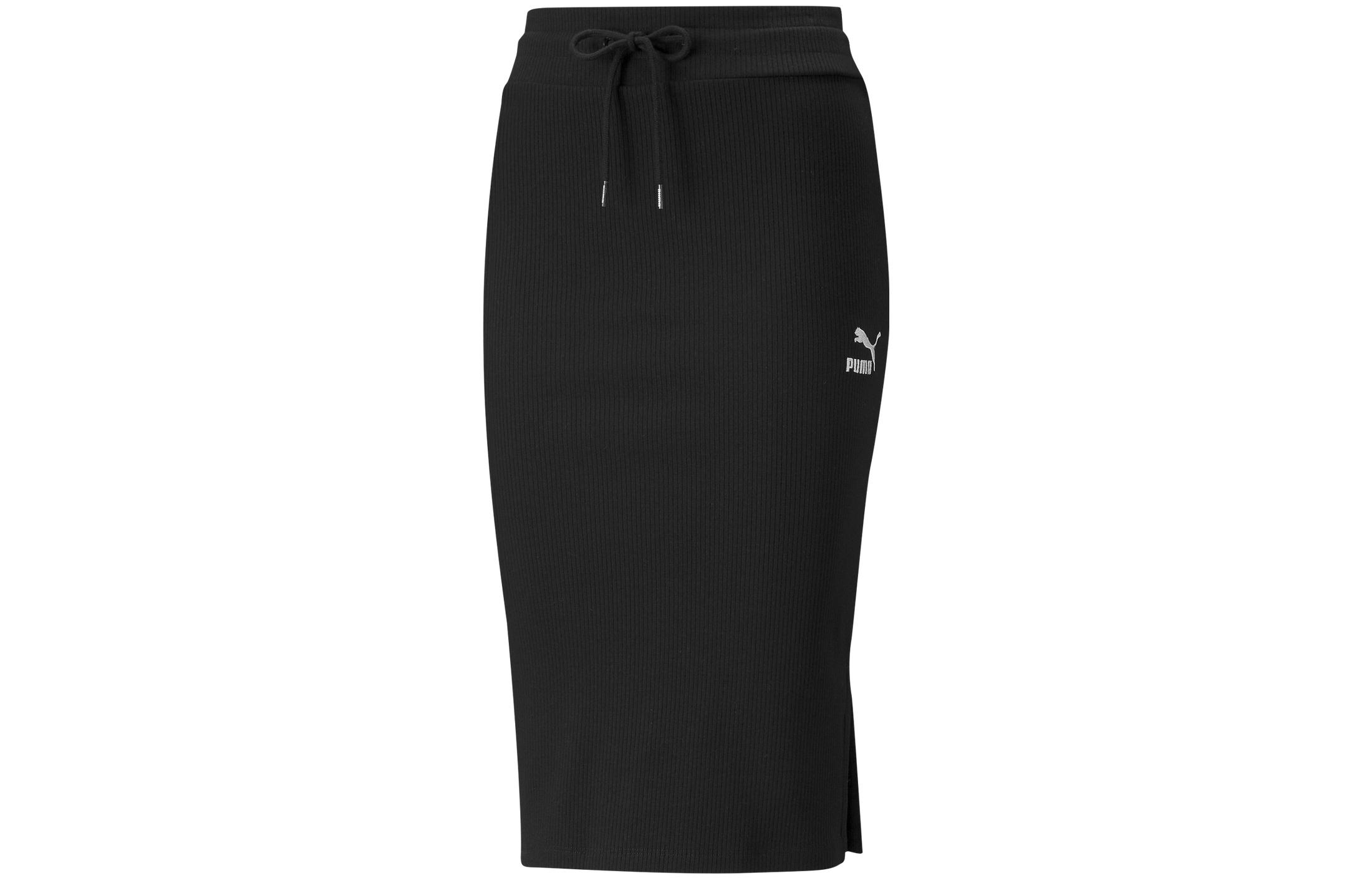 PUMA CLASSICS Casual Long Skirts Women's Black Moderate Mid Length Other