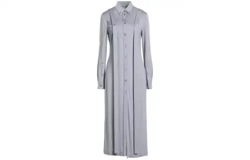 Burberry Long Sleeved Dress Women's Gray