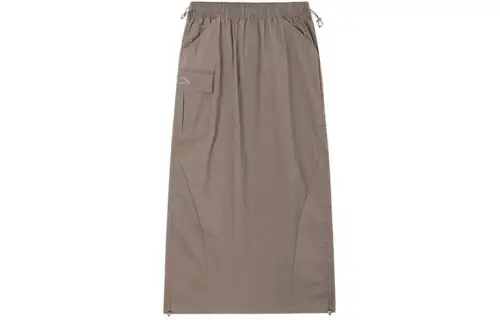 Anta Life Collection Casual Long Skirt Women's Chiffon Brown