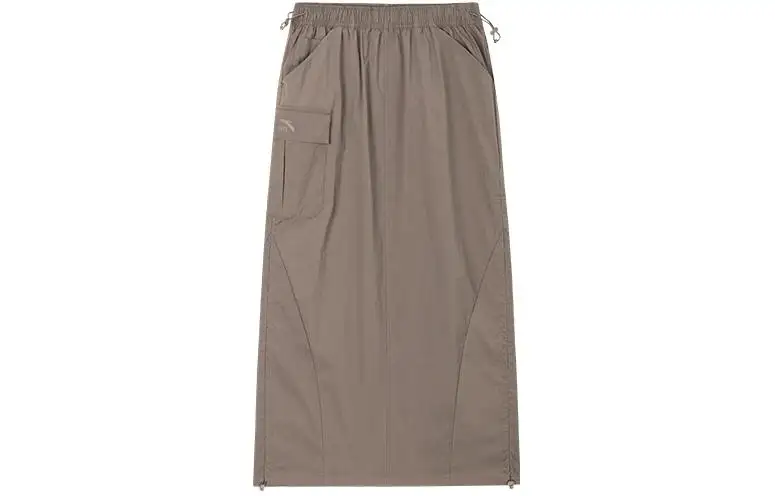 Anta Life Collection Casual Long Skirt Women's Chiffon Brown
