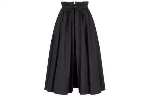 DIOR Casual Long Skirts Women's Black Moderate Short A Line Skirt