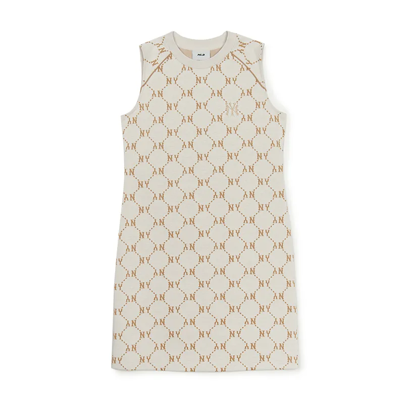 MLB New York Yankees Monogram Sleeveless Dress Women's Ivory