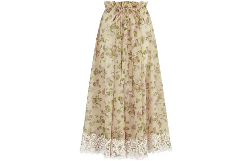 DIOR SS23 Casual Long Skirt Women's Ecru