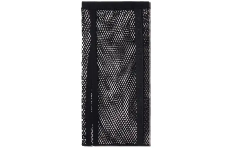 OFF-WHITE logo-tape mesh skirt