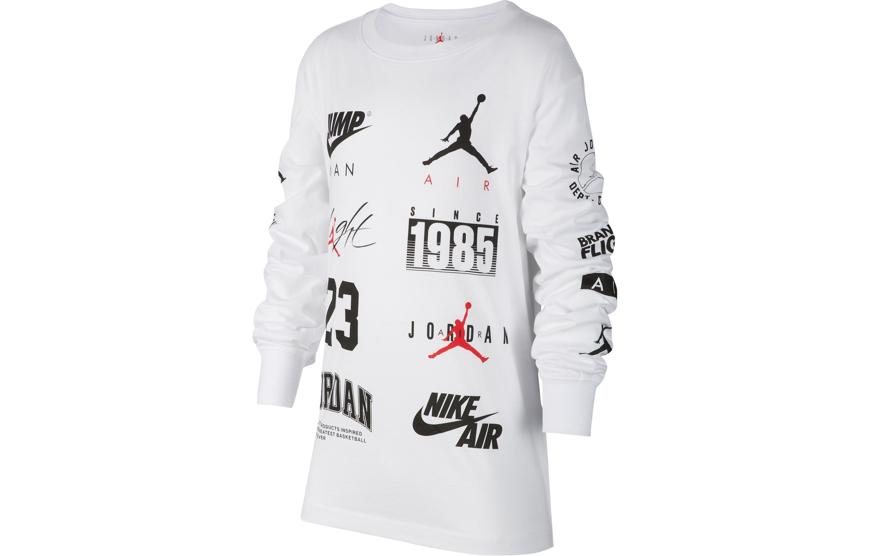 Мужская футболка Jordan Graphic Longsleeve (белая)