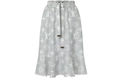 LOUIS VUITTON Casual Long Skirt Women's Gray