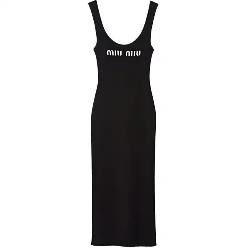 MIU MIU Sleeveless Dress Women's Black