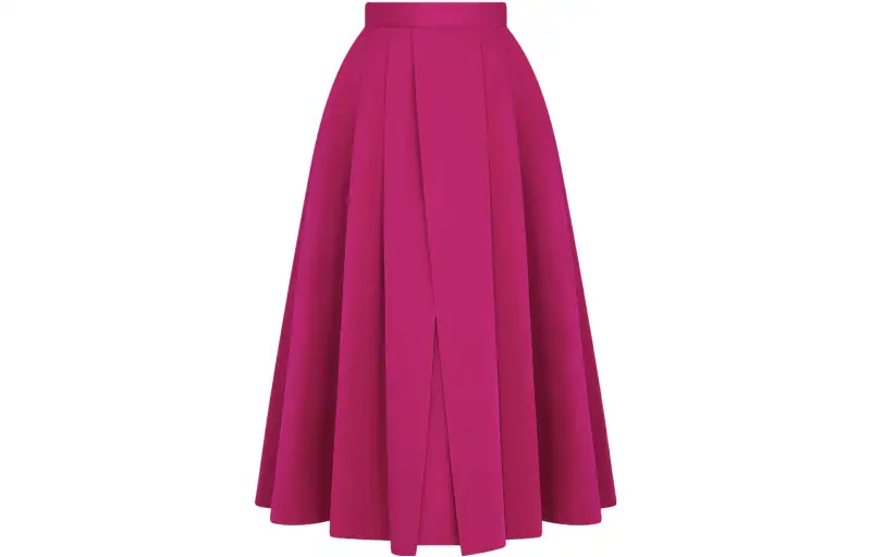 DIOR SS23 Casual Long Skirt Women's Rose Red