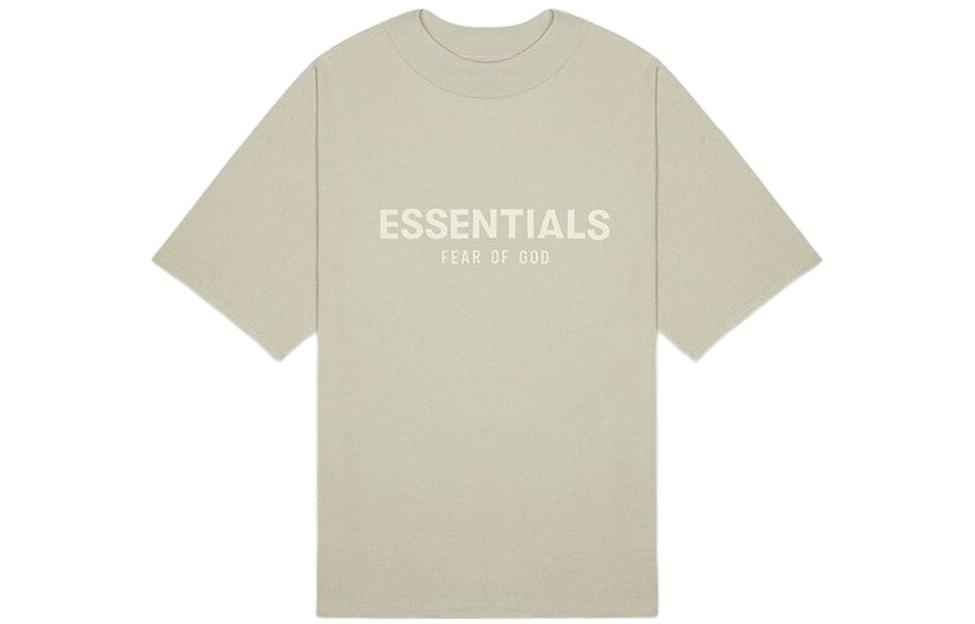 Детская футболка Fear Fear of God Essentials SS22 Kids T-shirt Sea Foam Logo (серо-зеленая)