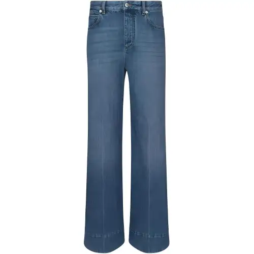 Bottega Veneta Mid Rise Palazzo Jeans